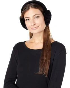 UGG Water Resistant Sheepskin Earmuffs with Embroidered Logo | Hats